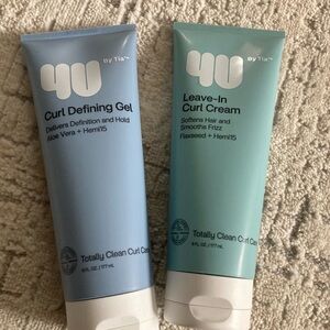 4U by Tia Curl Defining Gel and Leave-In Curl Cream - Blue and Teal NEW